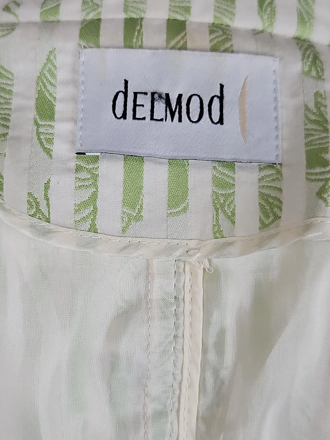 Delmod Vintage Damen Blazer, weiß/grün - Gr. XL  – Bild 5