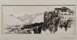 "Castel Corno" Original Radierung - 32,5 x 22 cm – Vorschau 2