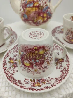 Royal Tudor 'Fruits & Flowers Kaffee- und Teeservice Keramik | Englischer Schatz - Bild 19