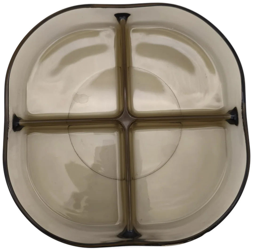 Fidenza Vetraria, Servierschale, Rauchglas, 70er Jahre, Vintage – Bild 2