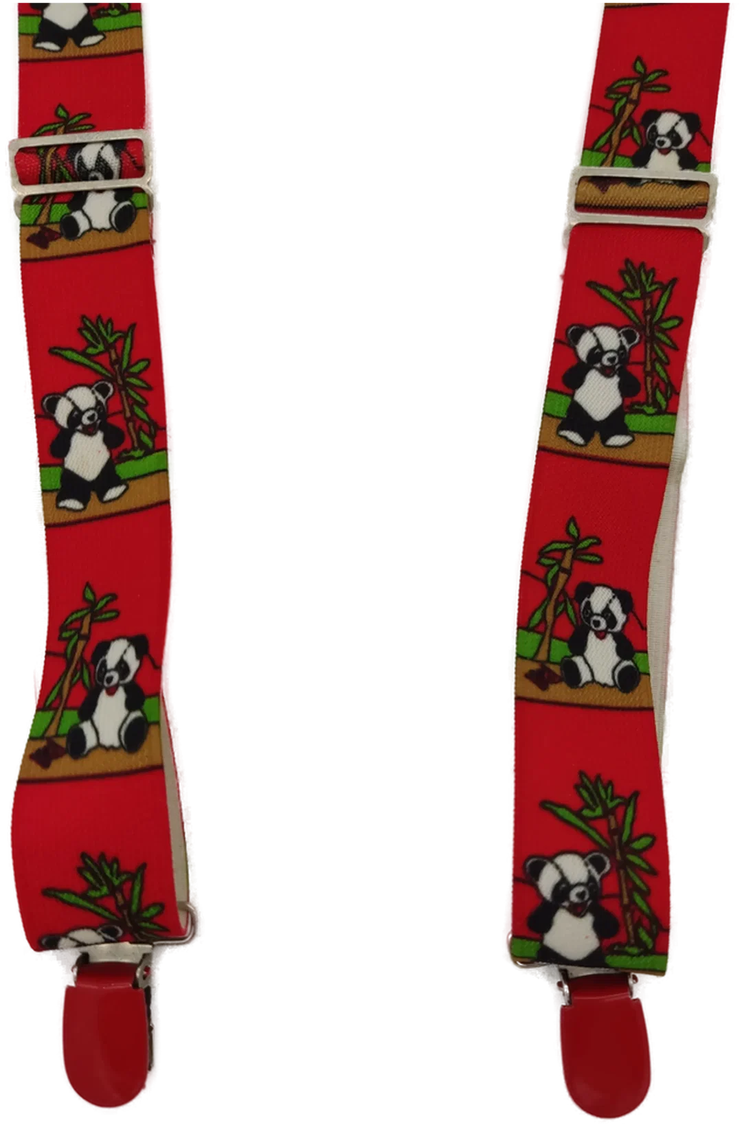 Hosenträger "Pandabär", rot mit Bären, Größe 134/140 – Bild 3