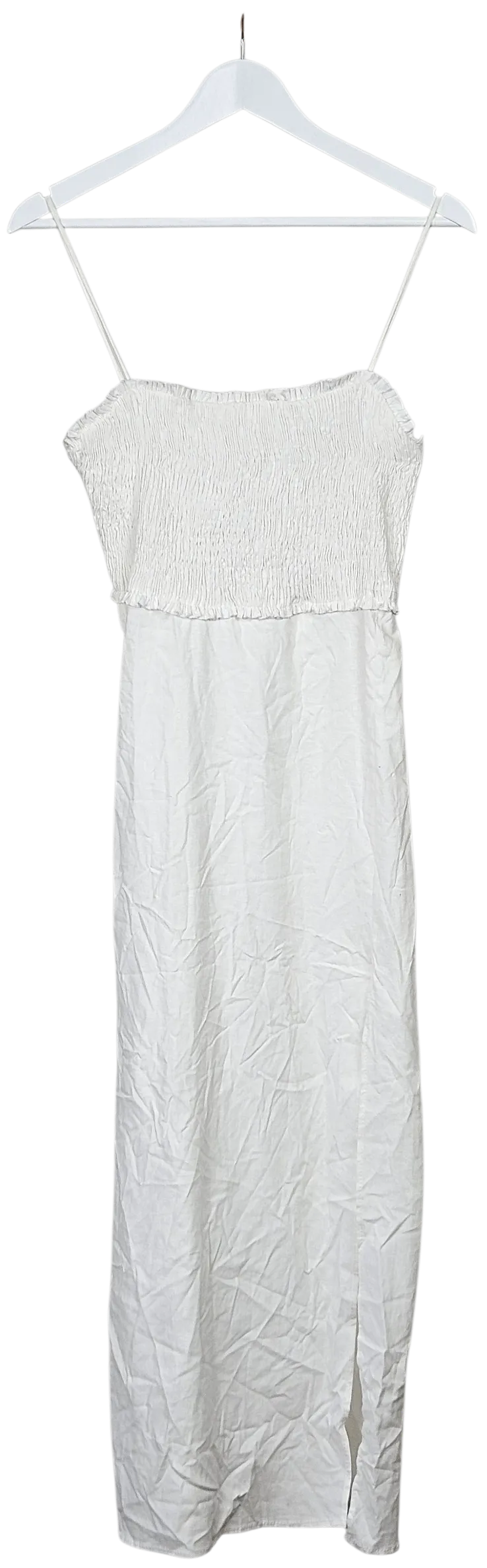 ZARA Damen Leinenkleid, weiß - Gr. L - Bild 1