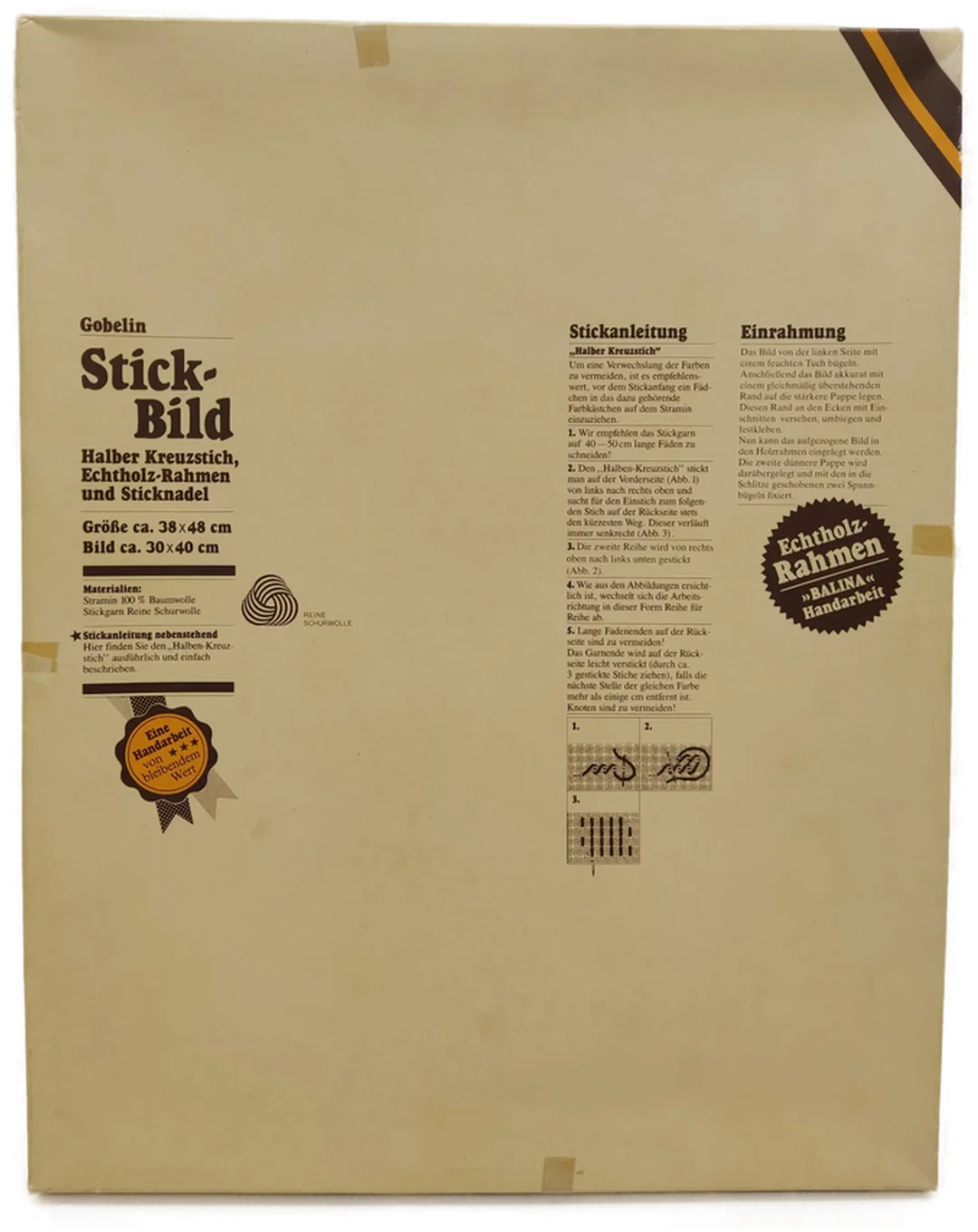 Gobelin Stickbild "Stilleben" 38 x 48 cm – Bild 2