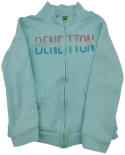  United Colors of Benetton Kinder Sweater Jacke mint Gr. M (130 cm) - Bild 1