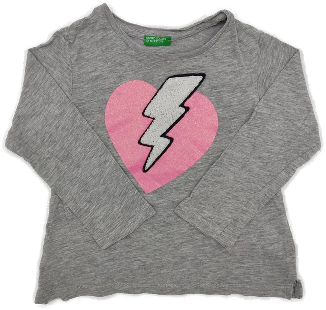 Benetton Kinder Shirt grau Gr.92 - Bild 1