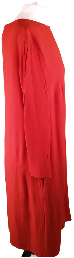 Rotes Escada Midkleid - Gr. 42 / 43% Viskose / 57% Acetat - Bild 2