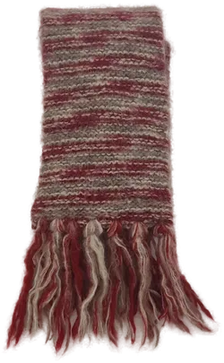 Damenschal gestreift in rot-grau - Bild 2