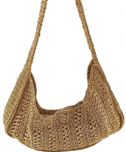 Zara Damen Basttasche Boho-Stiel gold – Vorschau 3