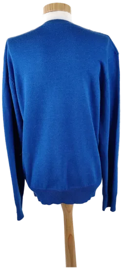 Blauer Herren Pullover mit V-Ausschnitt, Gr. L - Bild 2