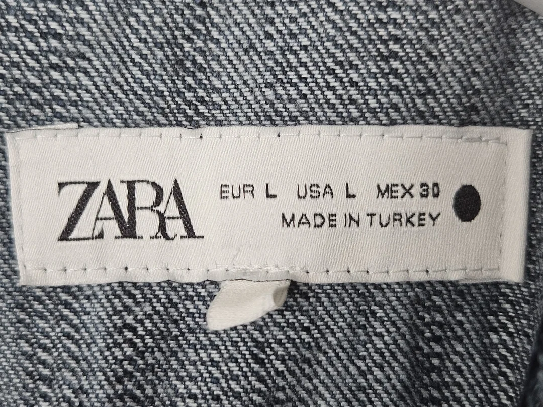 ZARA Damen Jeanstop, blau - Gr. L – Bild 3