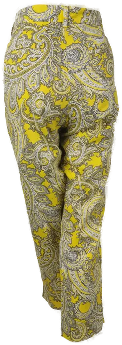 Christian Berg 7/8 Hose Gr. 40 in gelb-schwarz-weiß - Sommermuster - Bild 2