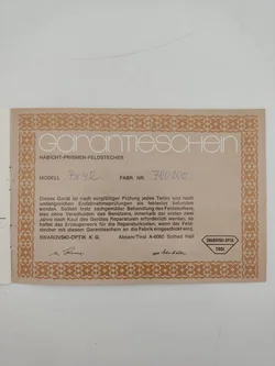 Swarovski Optik Tirol Fernglas Habicht 7x42, mit original Koffertasche und Papieren, 1973 – Vorschau 23