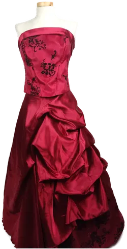 An-Mar Abendkleid maxi rot/schwarz - XL/42 - Bild 1