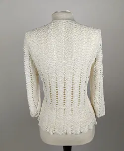 Gehäkelter Cardigan - Handgemacht, S - Bild 3