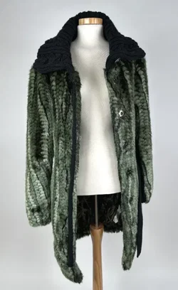 Desigual - Damen - Strick Kunstfell Midi Mantel - Gr. 40 – Vorschau 2