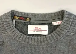 s.Oliver Herren Pullover grau Gr. M - Bild 3