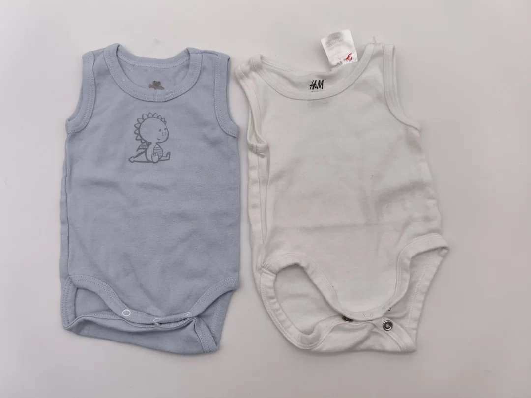 2er Set Baby-Body, Ärmellos, Gr. 56 – Bild 1