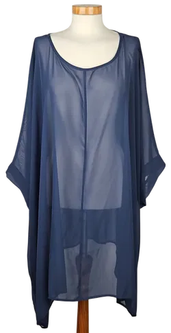 Ulla Popken Damen Tunika, blau - Gr. EU 58/60 - Bild 1