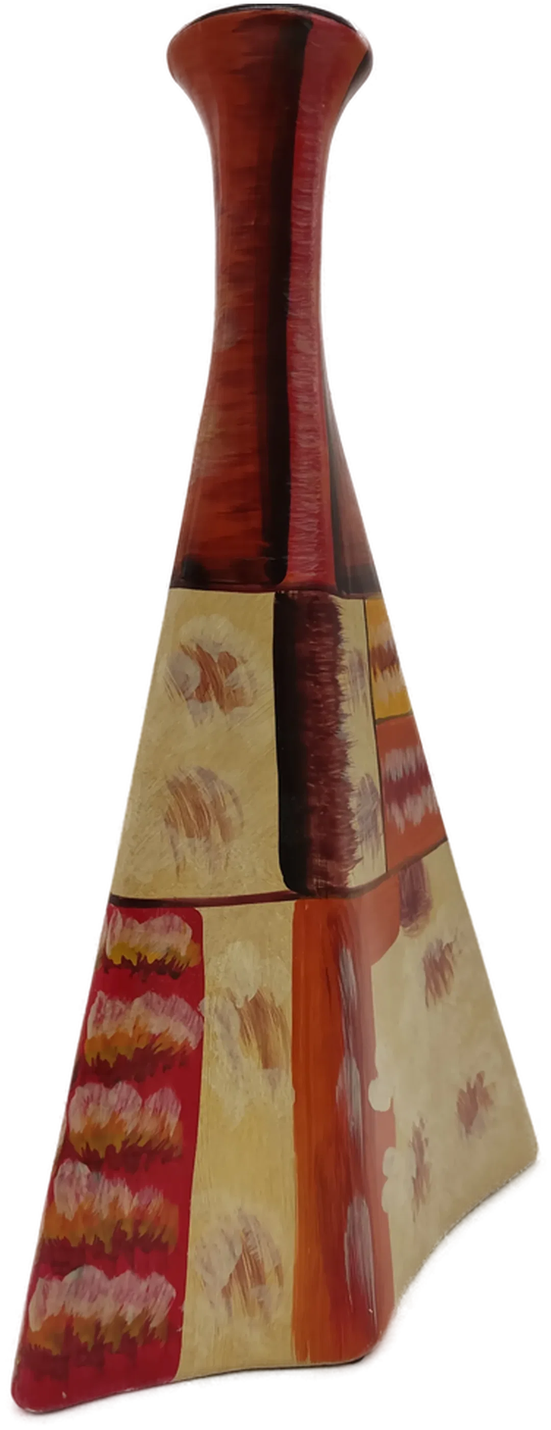 Abstrakte Tonvase in pyramidenähnlicher Form – Bild 2