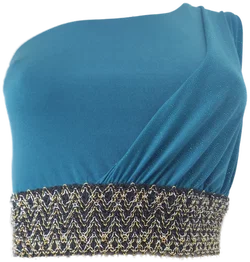 One shoulder Damen Kleid Petrol  Gr. 36/38 - Bild 2