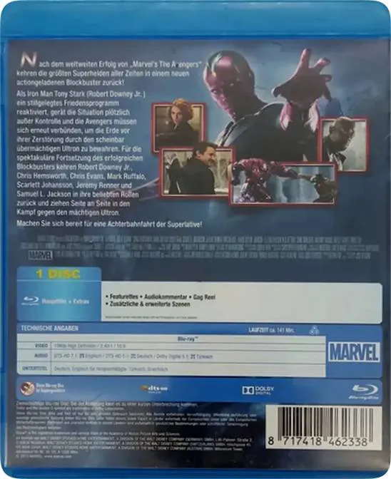 Blu-ray "Marvel's Avengers: Age of Ultron" FSK 12 – Bild 2