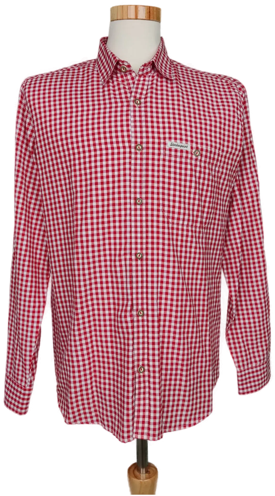 Stockerpoint Herren Hemd, rot/weiß - Gr. M  - Bild 1