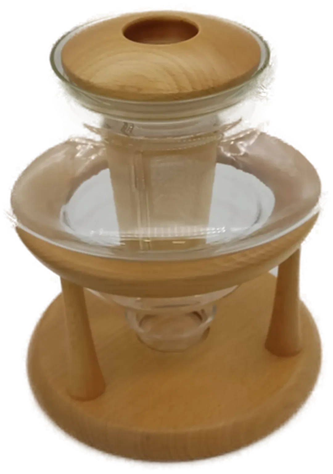 Jenaer Glas Teeservice 6 Tassen und Untersetzer u. Teekanne mit Teewärmer - Bild 2