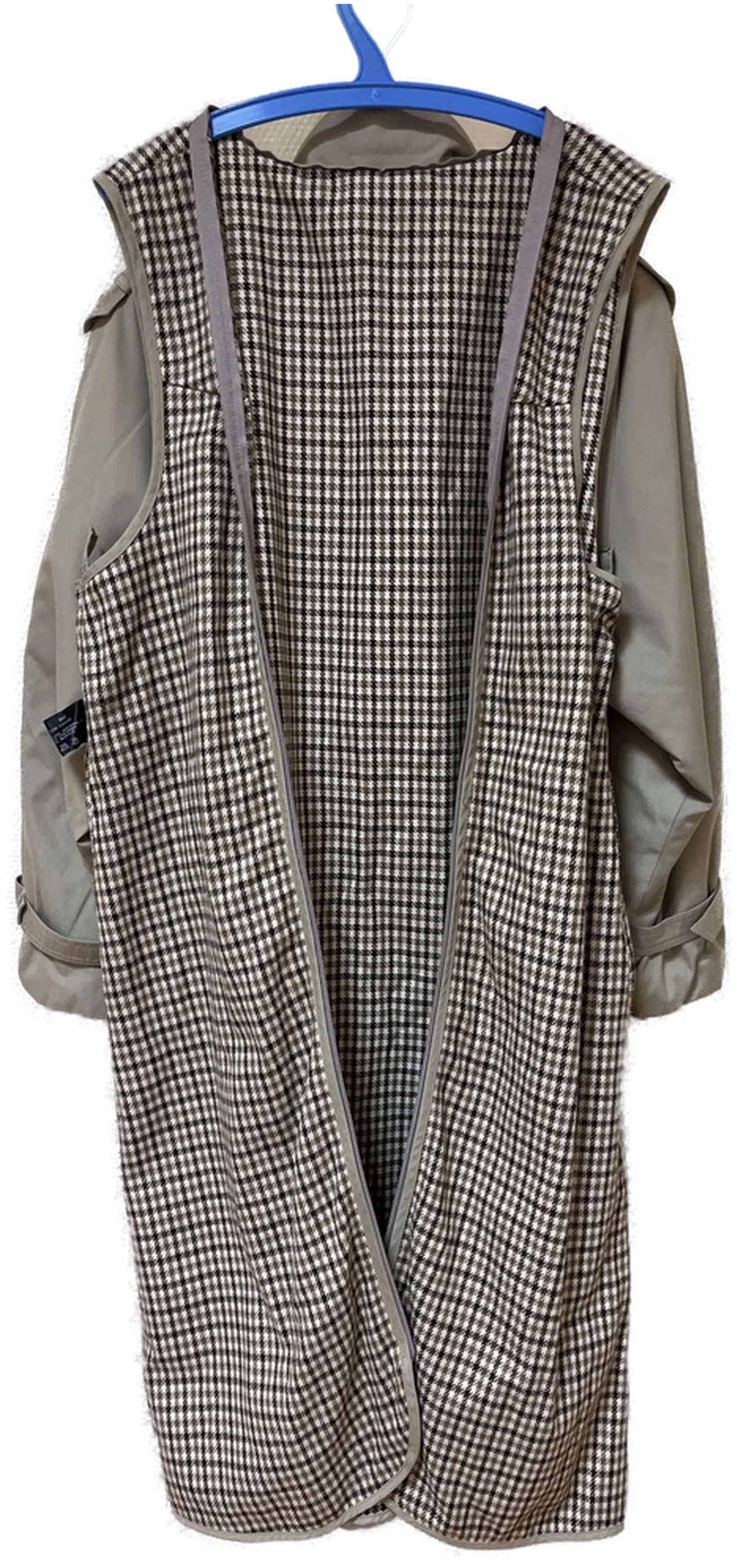 Damen Mantel mit auszippbarem Futter - Beige, Gr. 42, Top-Qualität – Bild 3