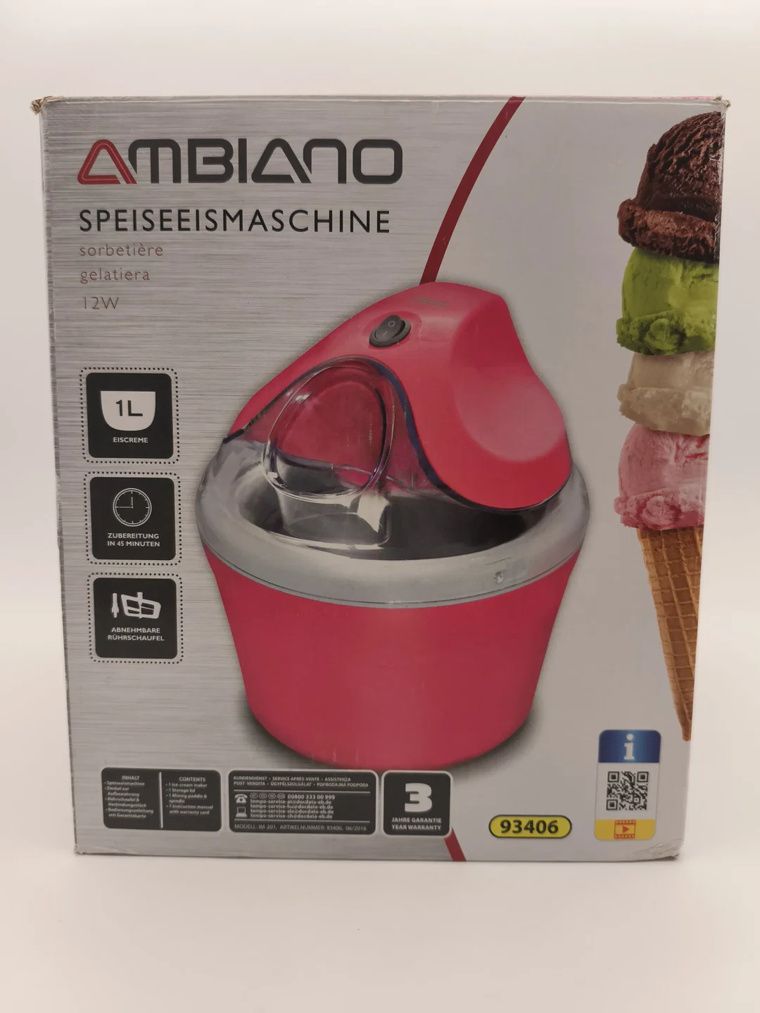 Ambiano, Speiseeismaschine pink – Bild 2
