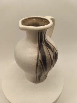 Henkelvase beige/matt, Vintage Midcentury - Bild 2