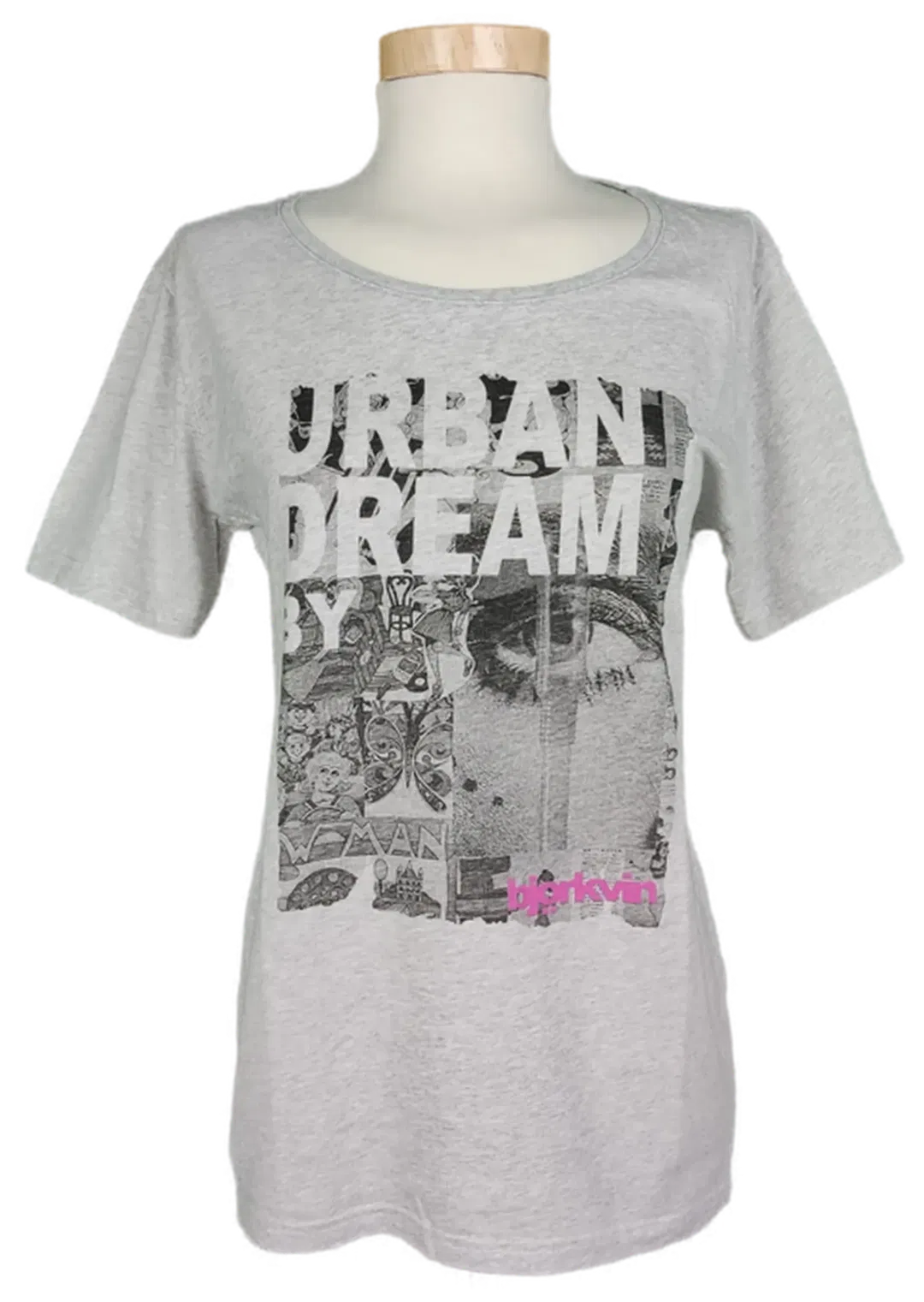 björkvin Damen T-Shirt grau bedruckt - M/38 - Bild 1