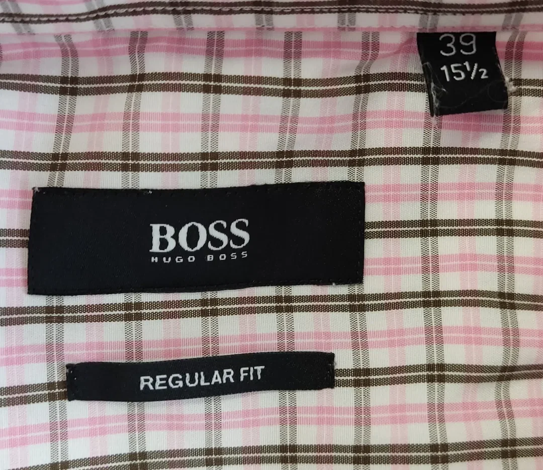 Hugo Boss Herrenhemd rosa/weiß Gr. 39 – Bild 3
