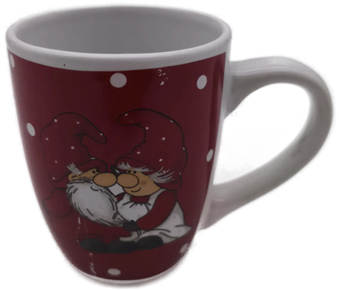 Kaffeehäferl "Weihnachtspärchen", Keramik, Weihnachten – Bild 1