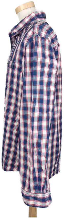 s'Oliver Herren Hemd blau/rot/weiß kariert - XL/52 - Bild 3