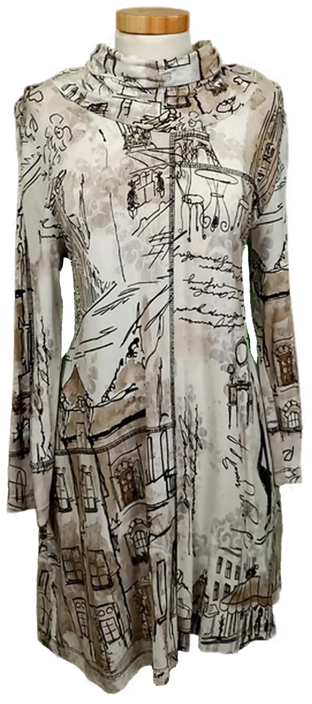 Dolcezza Damen 2-teiliges Co-Ord mit Midikleid und Jacke gemustert Gr. S – Bild 4