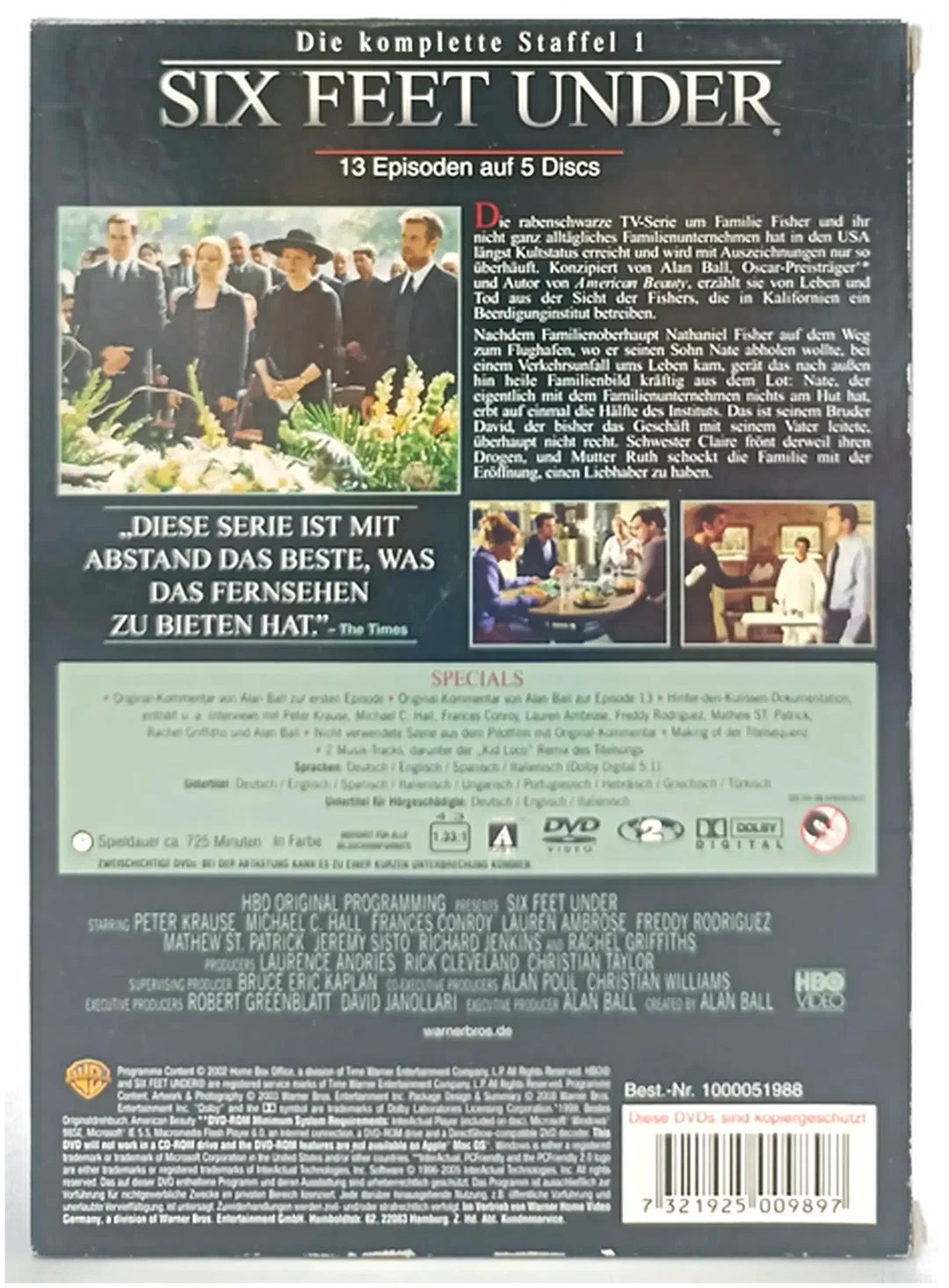 DVD "Six Feet Under – Gestorben wird immer Staffel 1" – Bild 2