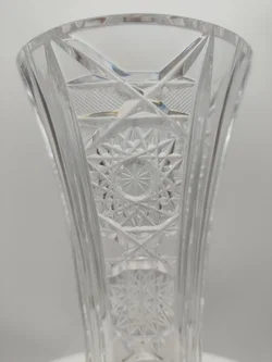 Kristallvase mit Schliffmuster | Tschechischer Vintage-Schatz - Bild 5