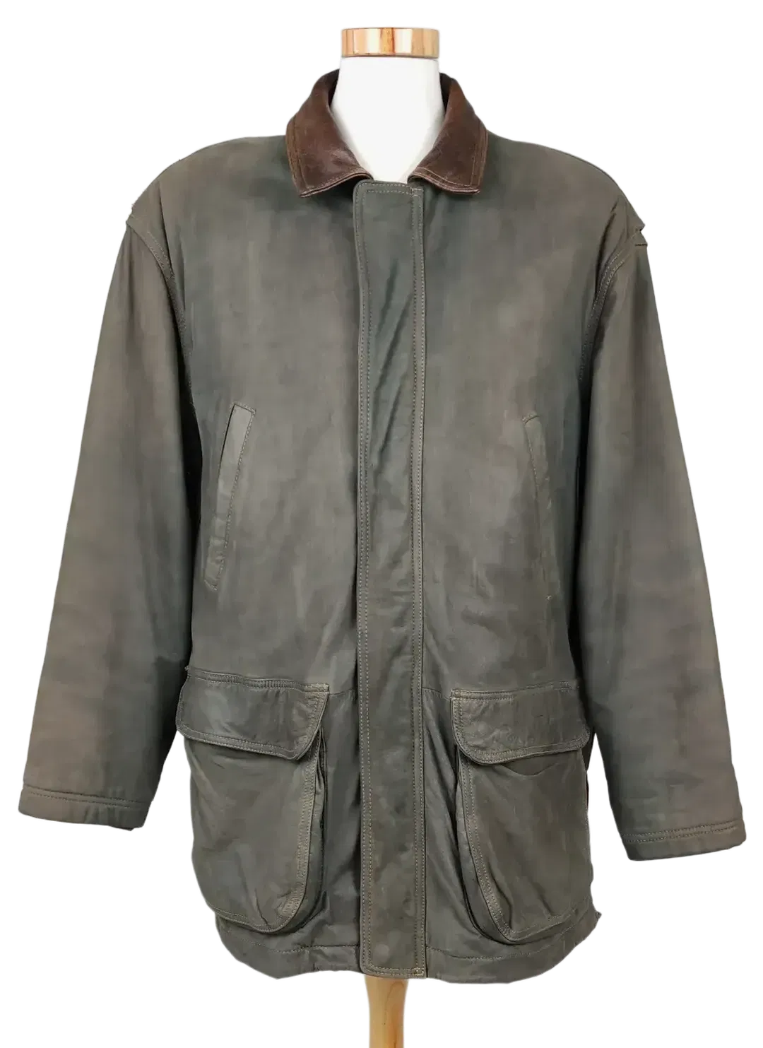 Angelo Litrico for C&A Herren Lederjacke, grün - Gr. XXL  - Bild 1