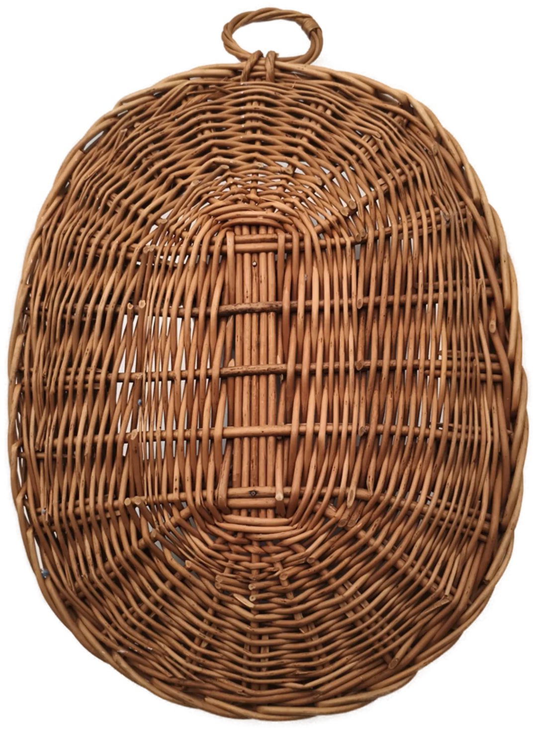 Ovales Vintage - Wandregal aus geflochtener Weide, Boho- und Rattan-Stil, 70er/80er – Bild 4
