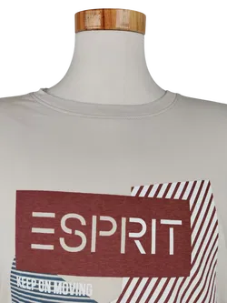 Esprit Herren T-Shirt, beige - Gr. M - Bild 4