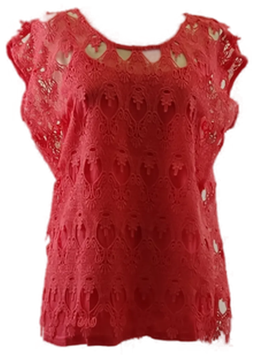 Ärmeloses Spitzenshirt  - Bild 1