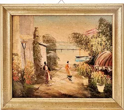 3 Ölbilder mit Goldrahmen - Bild 2