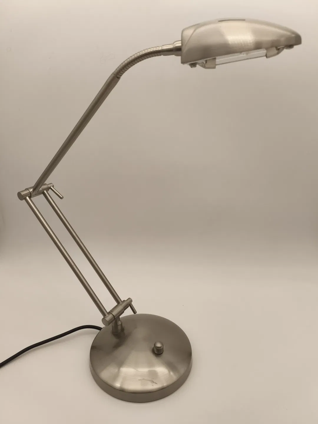 Schreibtischleuchte, Arbeitslampe, Metall silber - Bild 1