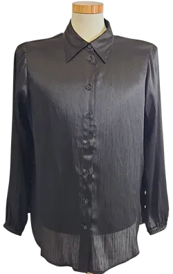yesta Damen Bluse, schwarz - Gr. XXXL  - Bild 1