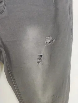 Jeans "Rockangel", lang mit Stretch, grau mit Taschen, Größe M – Vorschau 3