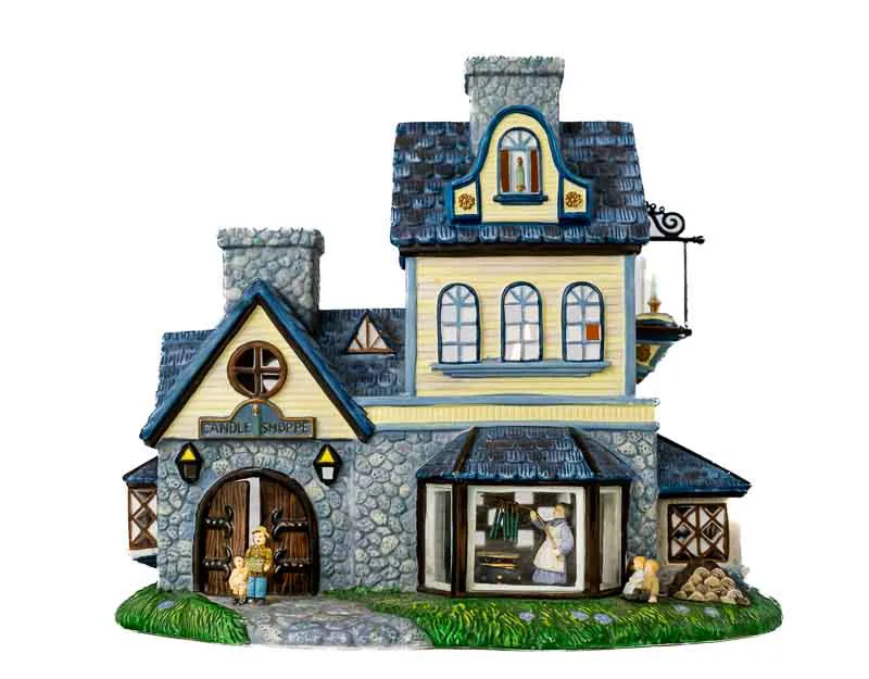 PartyLite Olde World Village Candle Shop Teelicht Haus  - Bild 4