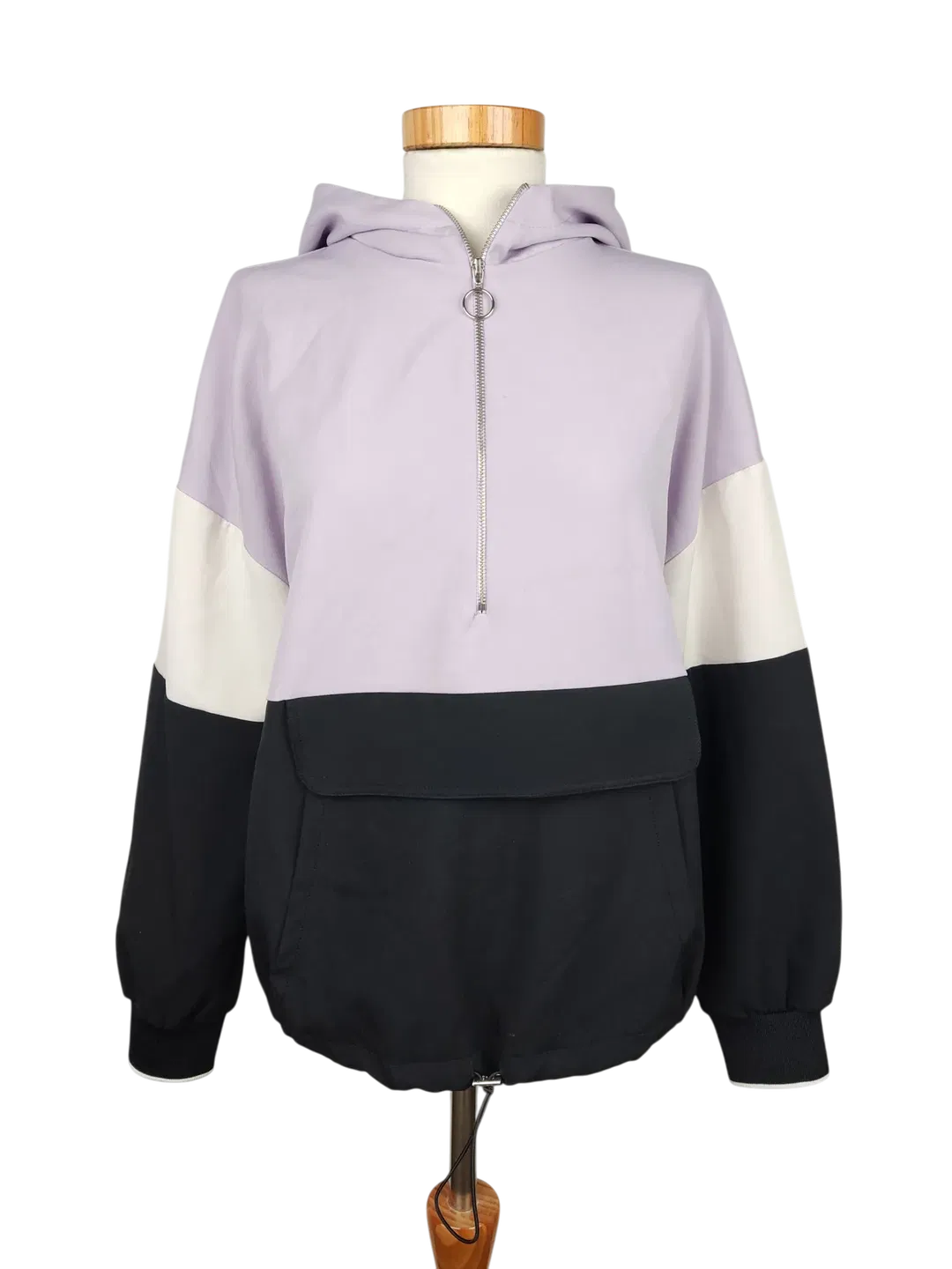 ZARA Damen Hoody Jacke, flieder/schwarz - Gr. M - Bild 1