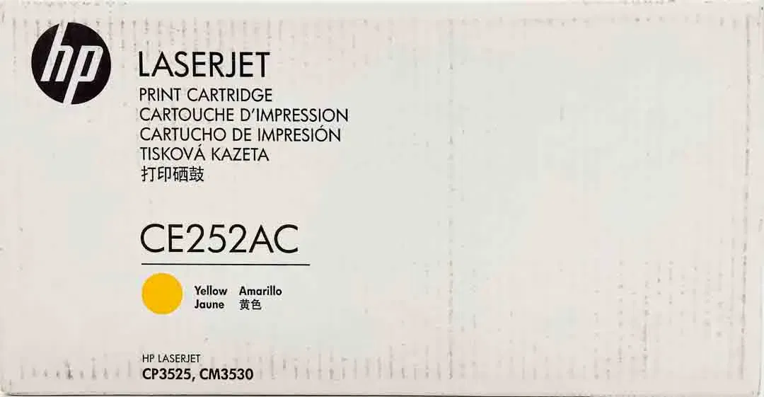 HP Laserjet Toner-Cartridge-Kartusche-Cartouche d'impression Yellow CE252AC, Gelb, Amarillo, Jaune - Bild 1