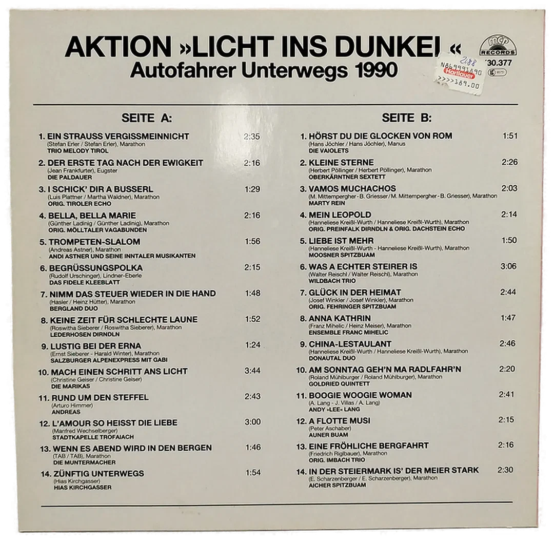 Schallplatte 1990 Schlager & Volksmusik Verschiedene Interpreten | Zeitreise 1990 – Bild 2