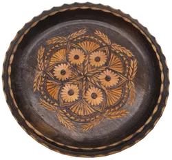 geschnitzter Teller, Wandteller, Holz, Ø 26cm – Vorschau 1